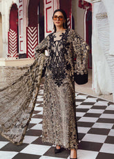 M.Prints By Maria B Embroidered Linen Suits Unstitched 3 Piece MB25FE MPT-2702-B