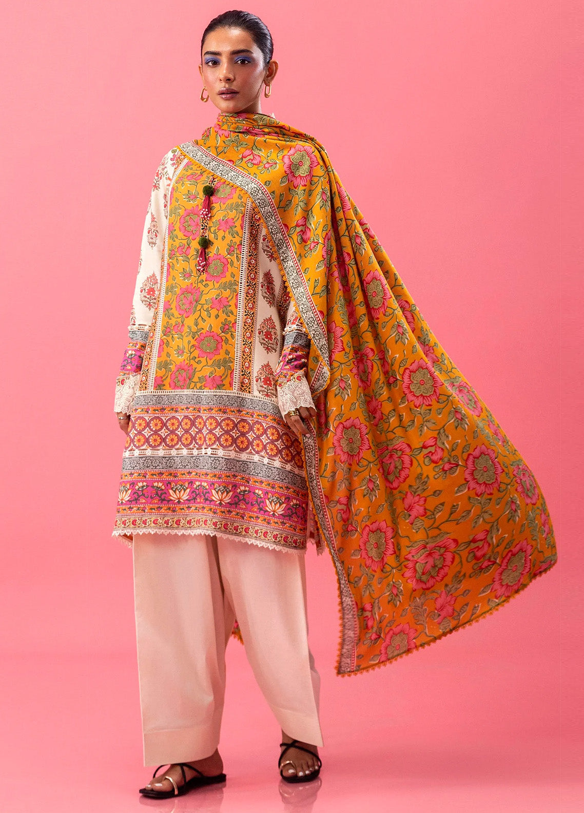 Mahay By Sana Safinaz Embroidered Slub 2 Piece Unstitched Suit H243-005A-2DC Mahay By Sana Safinaz Embroidered Slub 2 Piece Unstitched Suit H243-005A-2DC