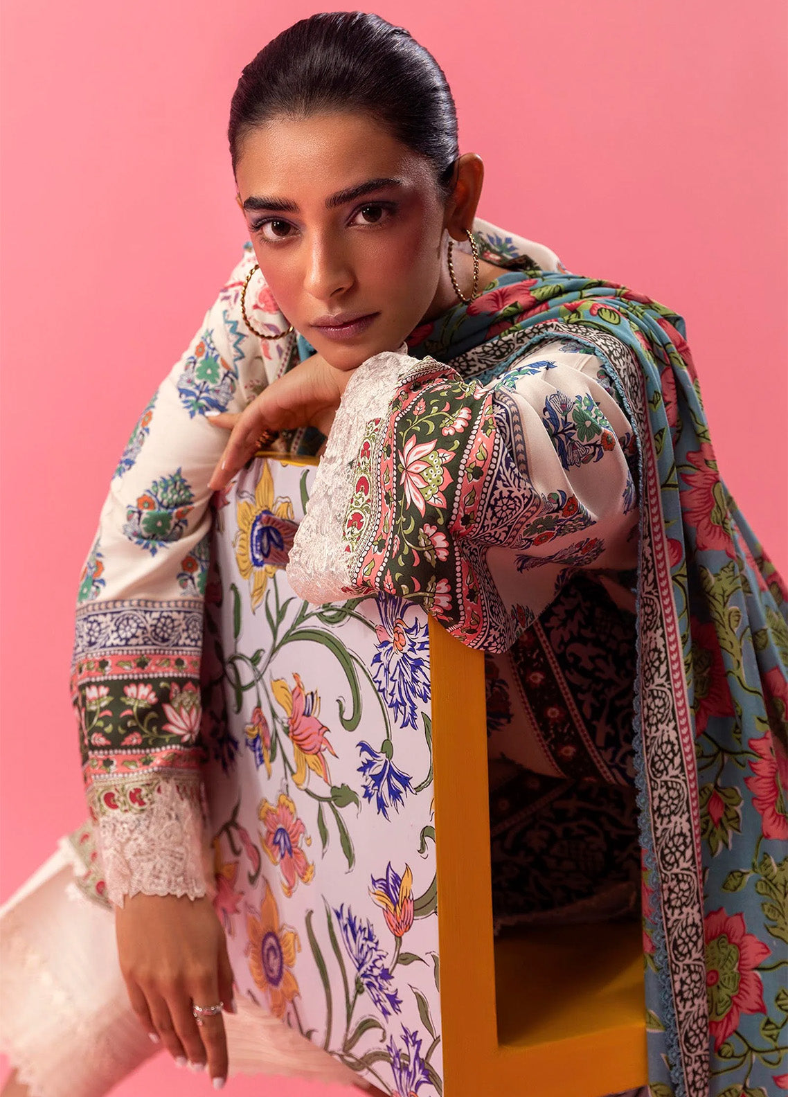 Mahay By Sana Safinaz Embroidered Slub 2 Piece Unstitched Suit H243-005B-2DC Mahay By Sana Safinaz Embroidered Slub 2 Piece Unstitched Suit H243-005B-2DC