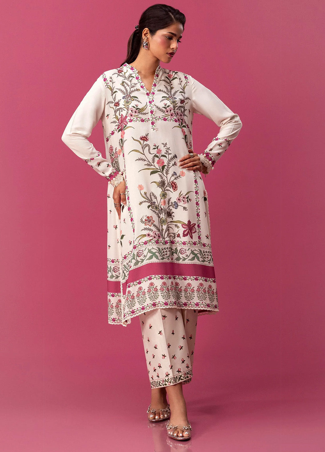 Mahay By Sana Safinaz Embroidered Slub 2 Piece Unstitched Suit H243-007A-2AC Mahay By Sana Safinaz Embroidered Slub 2 Piece Unstitched Suit H243-007A-2AC