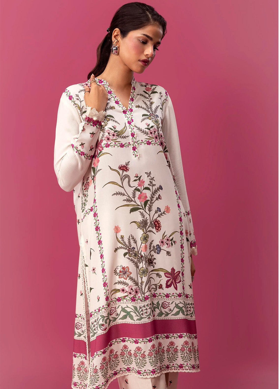Mahay By Sana Safinaz Embroidered Slub 2 Piece Unstitched Suit H243-007A-2AC Mahay By Sana Safinaz Embroidered Slub 2 Piece Unstitched Suit H243-007A-2AC