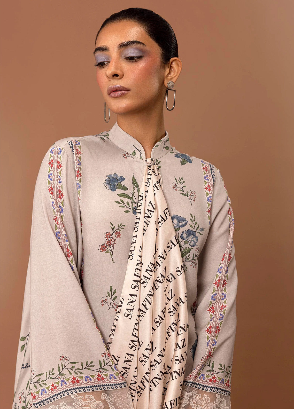 Mahay By Sana Safinaz Embroidered Slub 2 Piece Unstitched Suit H243-008B-2AC Mahay By Sana Safinaz Embroidered Slub 2 Piece Unstitched Suit H243-008B-2AC