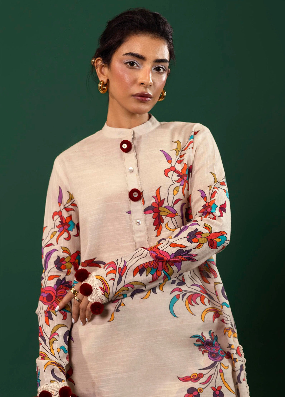 Mahay By Sana Safinaz Embroidered Slub 2 Piece Unstitched Suit H243-022A-2AC Mahay By Sana Safinaz Embroidered Slub 2 Piece Unstitched Suit H243-022A-2AC