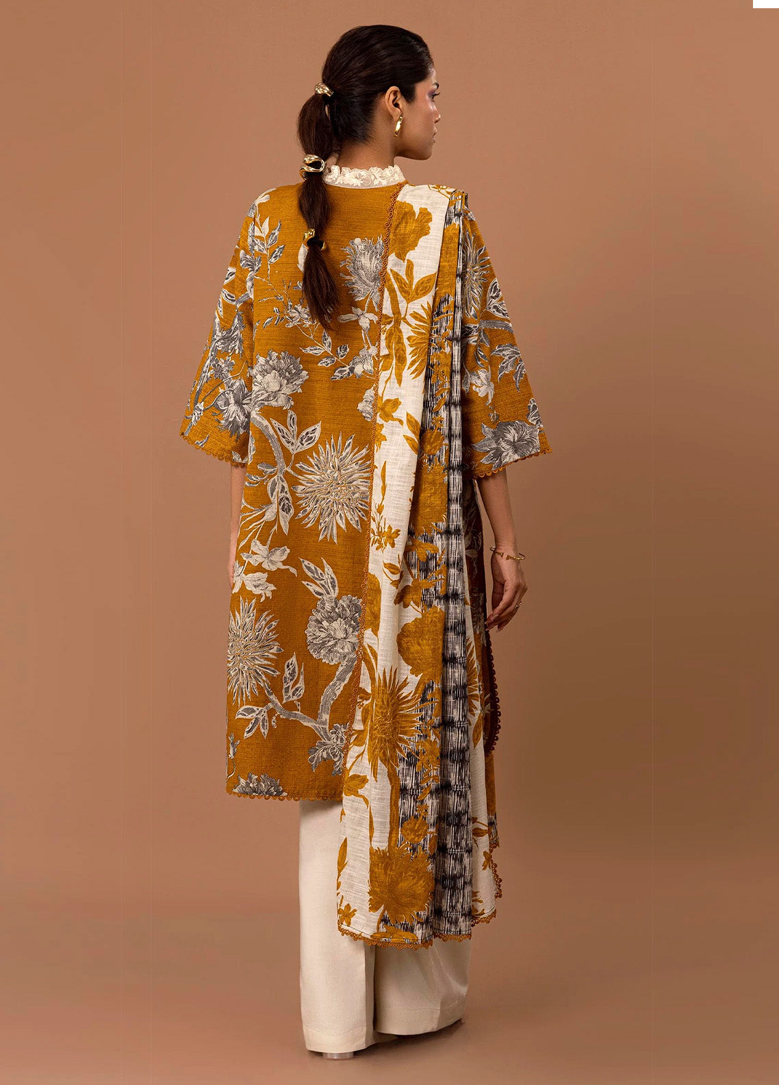 Mahay By Sana Safinaz Embroidered Slub 2 Piece Unstitched Suit H243-023B-2BQ Mahay By Sana Safinaz Embroidered Slub 2 Piece Unstitched Suit H243-023B-2BQ