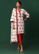 Mahay By Sana Safinaz Embroidered Slub 3 Piece Unstitched Suit H243-001A-3CQ