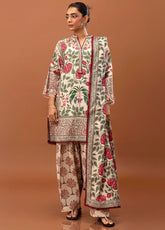 Mahay By Sana Safinaz Embroidered Slub 3 Piece Unstitched Suit H243-002A-3CQ
