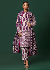 Mahay By Sana Safinaz Embroidered Slub 3 Piece Unstitched Suit H243-009A-3CQ