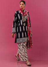 Mahay By Sana Safinaz Embroidered Slub 3 Piece Unstitched Suit H243-016B-3CQ
