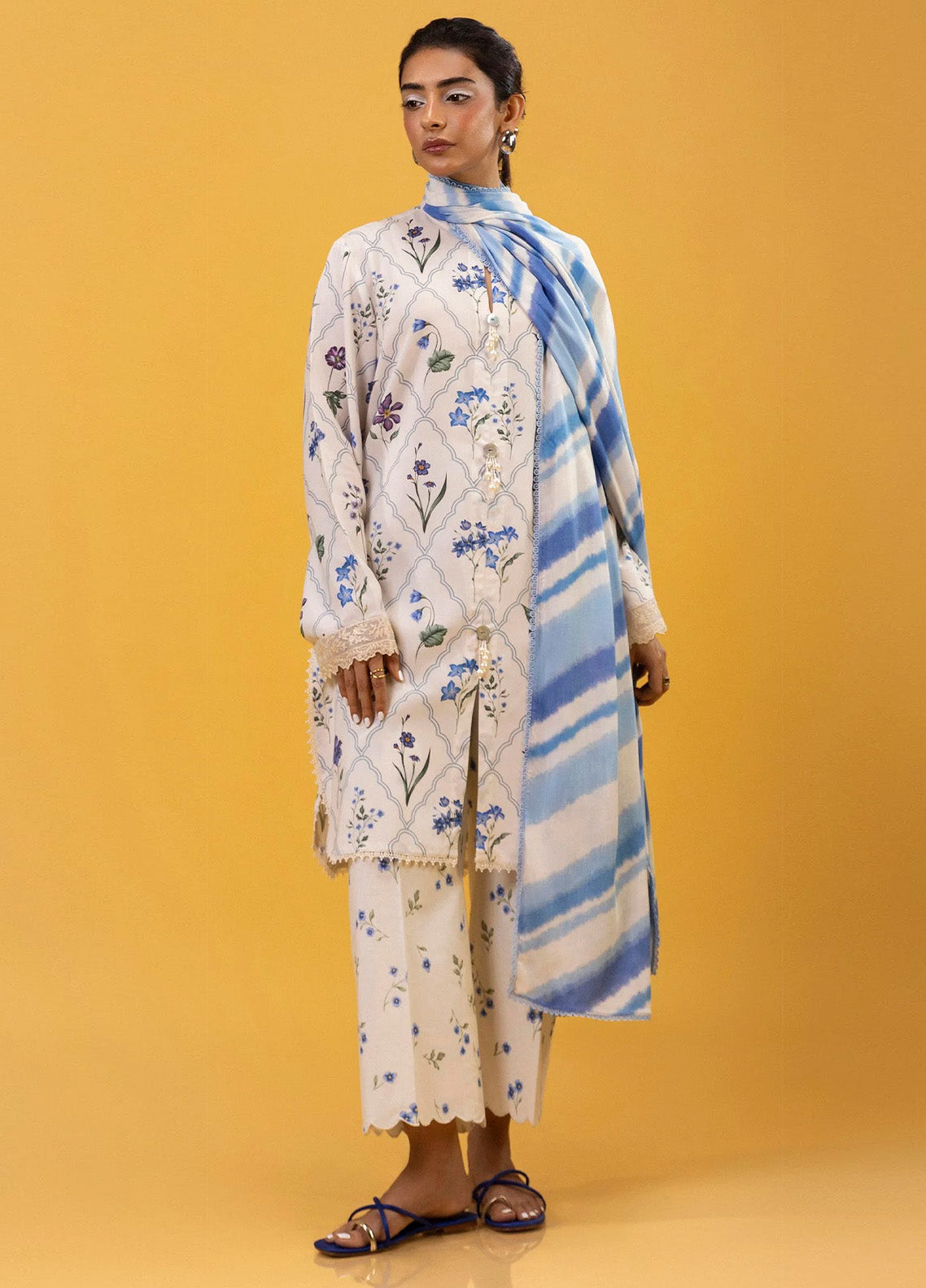 Mahay By Sana Safinaz Embroidered Slub 3 Piece Unstitched Suit H243-024A-3DB Mahay By Sana Safinaz Embroidered Slub 3 Piece Unstitched Suit H243-024A-3DB