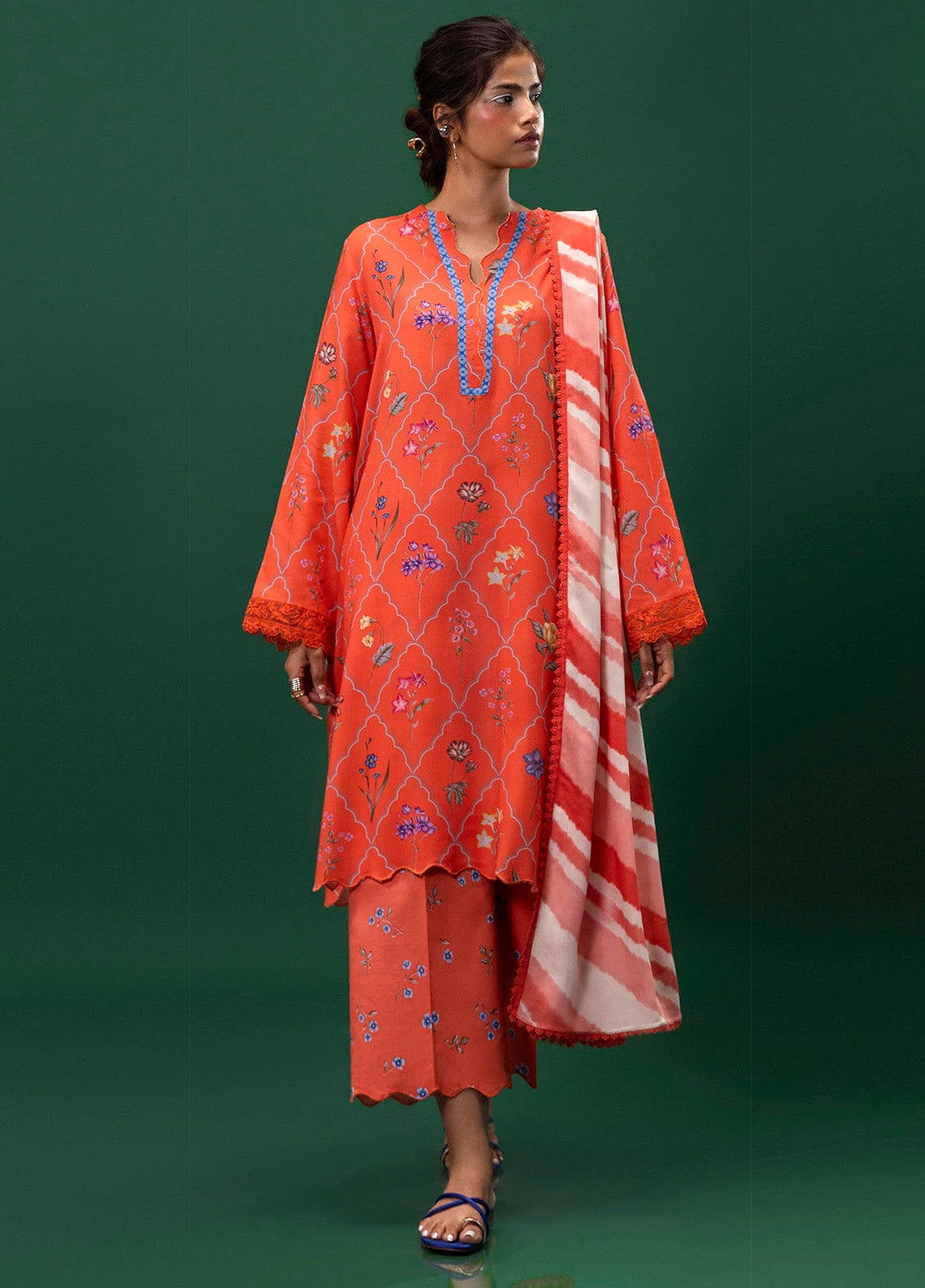 Mahay By Sana Safinaz Embroidered Slub 3 Piece Unstitched Suit H243-024B-3DB Mahay By Sana Safinaz Embroidered Slub 3 Piece Unstitched Suit H243-024B-3DB