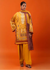 Mahay By Sana Safinaz Embroidered Slub 3 Piece Unstitched Suit H243-025A-3CQ