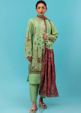 Mahay By Sana Safinaz Embroidered Slub 3 Piece Unstitched Suit H243-025B-3CQ