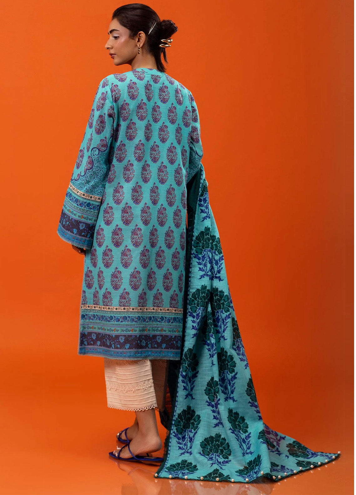 Mahay By Sana Safinaz Printed Slub 2 Piece Unstitched Suit H243-003B-2Q Mahay By Sana Safinaz Printed Slub 2 Piece Unstitched Suit H243-003B-2Q