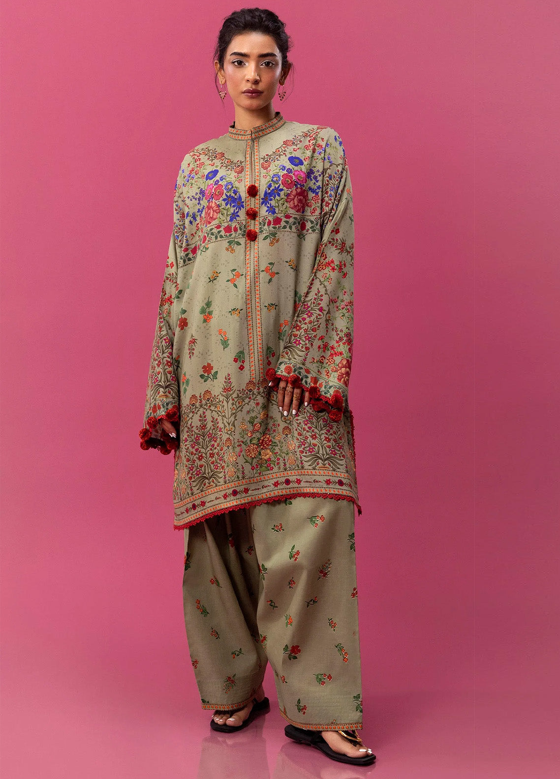 Mahay By Sana Safinaz Printed Slub 2 Piece Unstitched Suit H243-011B-2C Mahay By Sana Safinaz Printed Slub 2 Piece Unstitched Suit H243-011B-2C