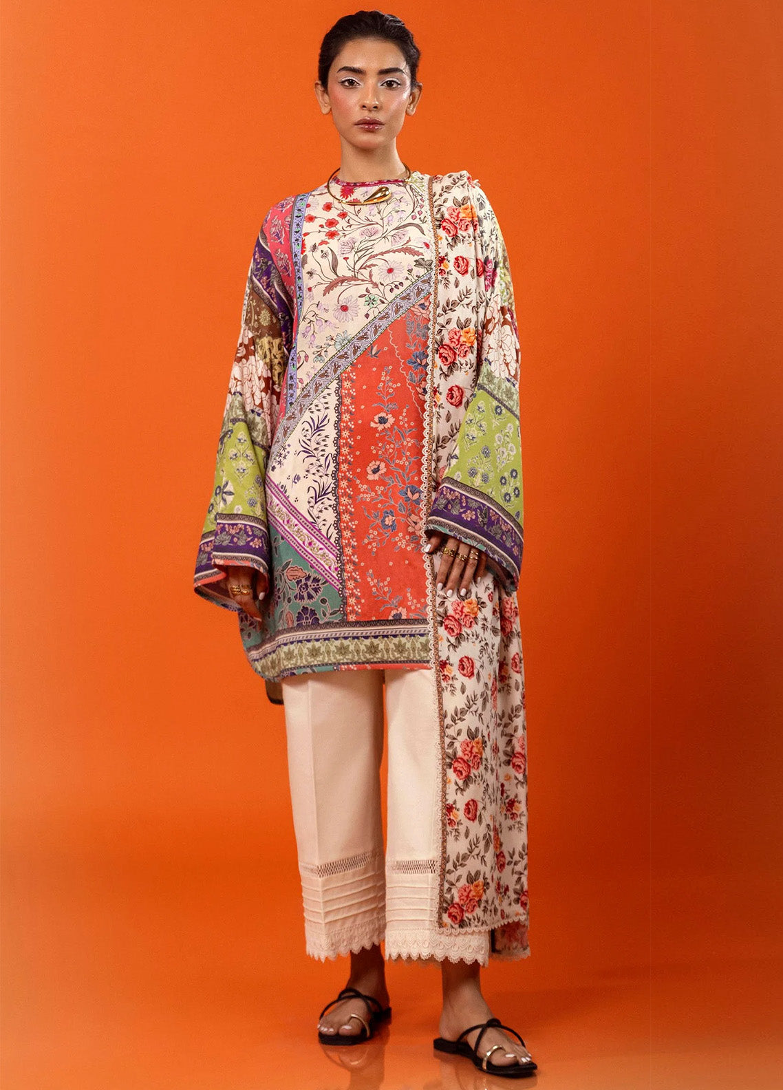 Mahay By Sana Safinaz Printed Slub 2 Piece Unstitched Suit H243-020A-2DI Mahay By Sana Safinaz Printed Slub 2 Piece Unstitched Suit H243-020A-2DI