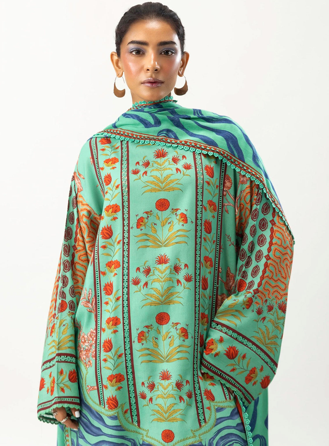 Mahay By Sana Safinaz Printed Slub 3 Piece Unstitched Suit H243-004A-3DA Mahay By Sana Safinaz Printed Slub 3 Piece Unstitched Suit H243-004A-3DA