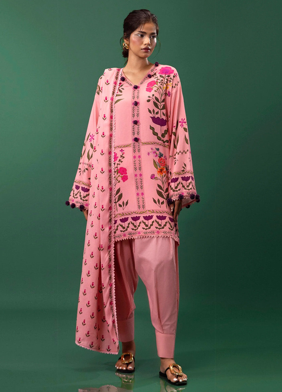 Mahay By Sana Safinaz Printed Slub 3 Piece Unstitched Suit H243-010A-3DA Mahay By Sana Safinaz Printed Slub 3 Piece Unstitched Suit H243-010A-3DA