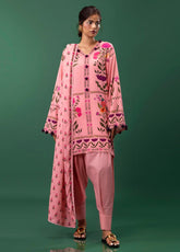 Mahay By Sana Safinaz Printed Slub 3 Piece Unstitched Suit H243-010A-3DA