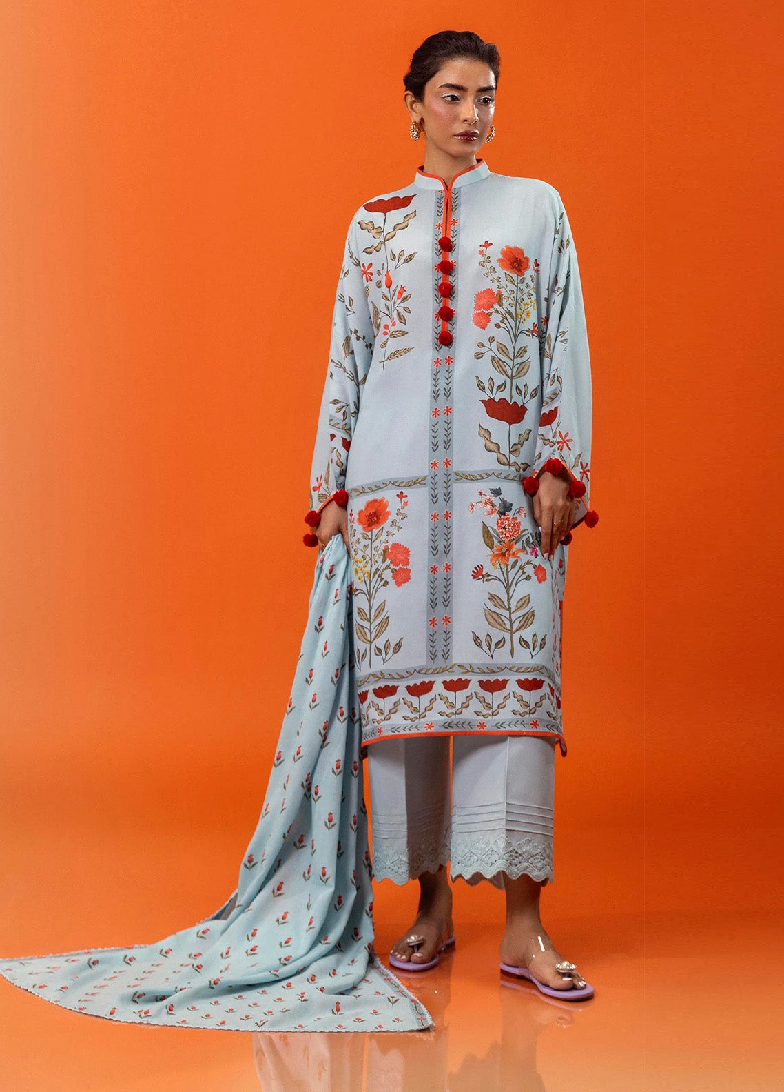 Mahay By Sana Safinaz Printed Slub 3 Piece Unstitched Suit H243-010B-3DA Mahay By Sana Safinaz Printed Slub 3 Piece Unstitched Suit H243-010B-3DA