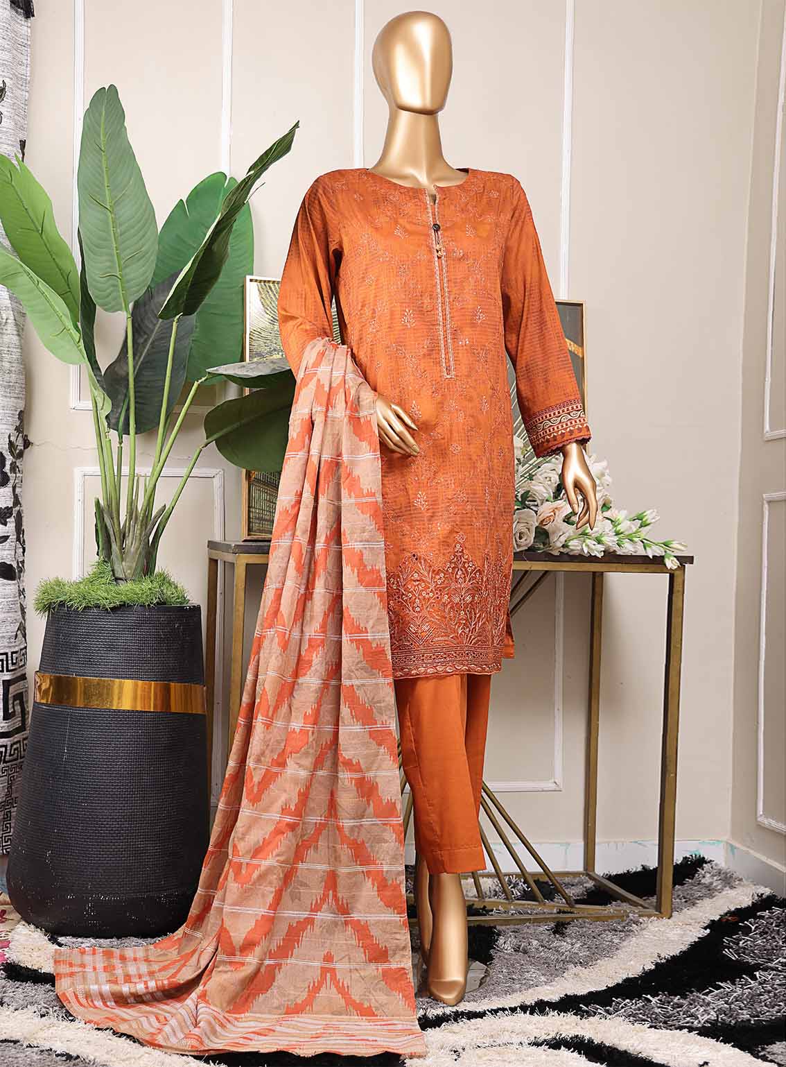 Mahee By HZ Textile Embroidered Cotton Lawn 3 Piece Unstitched Suit HZ25MEFJV2 MEJ-1254 Mahee By HZ Textile Embroidered Cotton Lawn 3 Piece Unstitched Suit HZ25MEFJV2 MEJ-1254