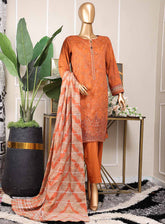 Mahee By HZ Textile Embroidered Cotton Lawn 3 Piece Unstitched Suit HZ25MEFJV2 MEJ-1254