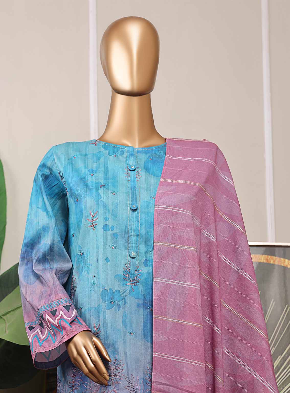 Mahee By HZ Textile Embroidered Cotton Lawn 3 Piece Unstitched Suit HZ25MEFJV2 MEJ-1255 Mahee By HZ Textile Embroidered Cotton Lawn 3 Piece Unstitched Suit HZ25MEFJV2 MEJ-1255