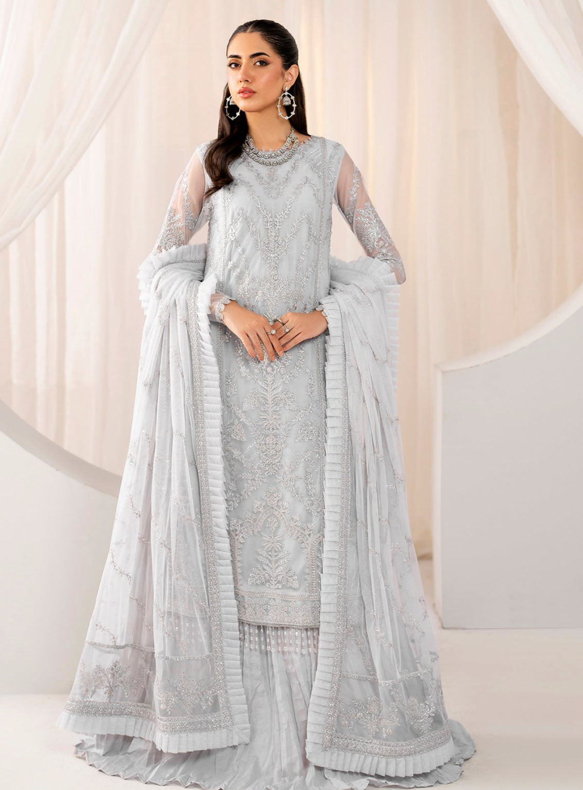 Maheer By Zarif Formal Embroidered Net 3 Piece Unstitched Suit ZF24M ZMU-03 DARIA Maheer By Zarif Formal Embroidered Net 3 Piece Unstitched Suit ZF24M ZMU-03 DARIA