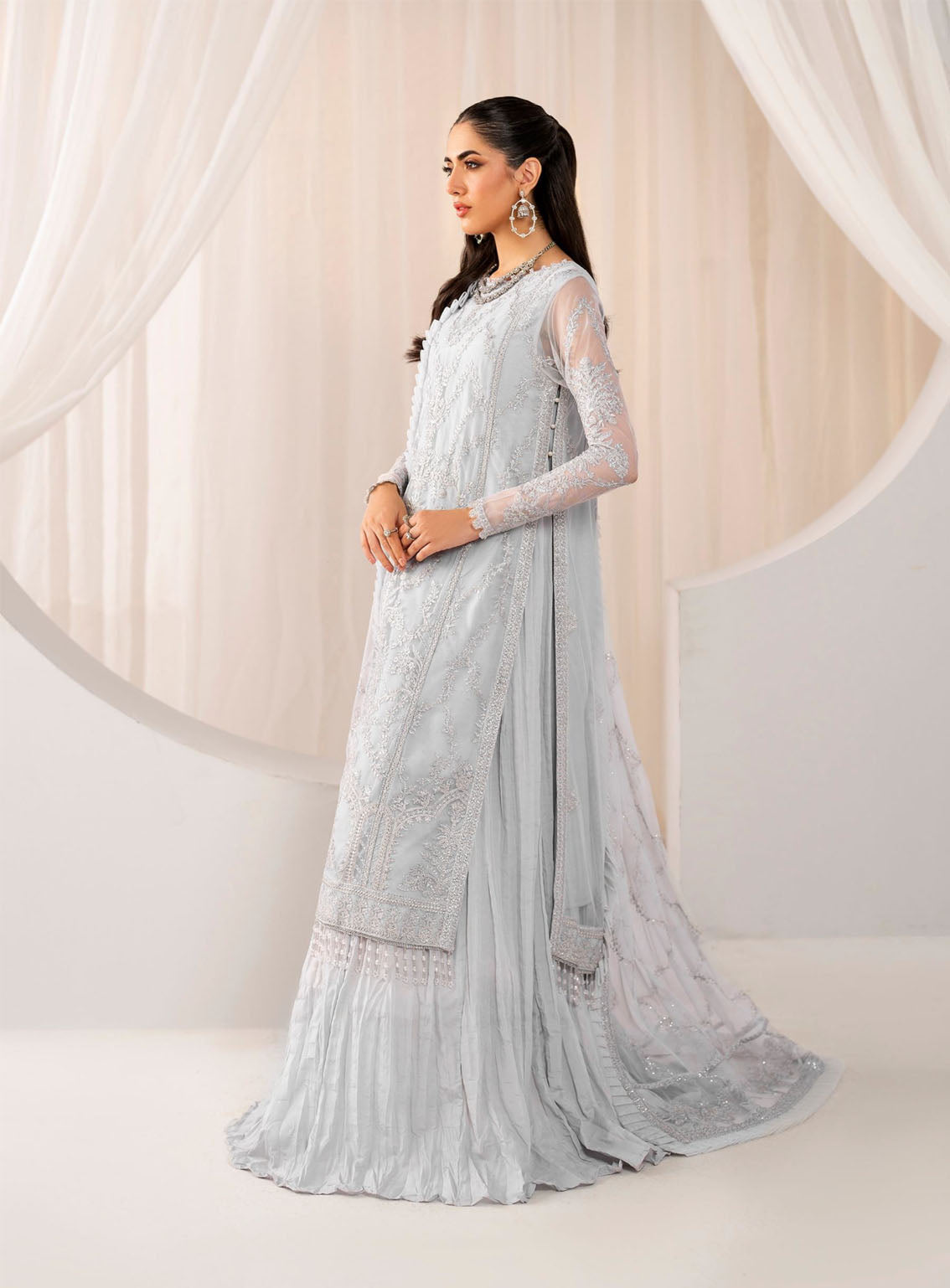 Maheer By Zarif Formal Embroidered Net 3 Piece Unstitched Suit ZF24M ZMU-03 DARIA Maheer By Zarif Formal Embroidered Net 3 Piece Unstitched Suit ZF24M ZMU-03 DARIA