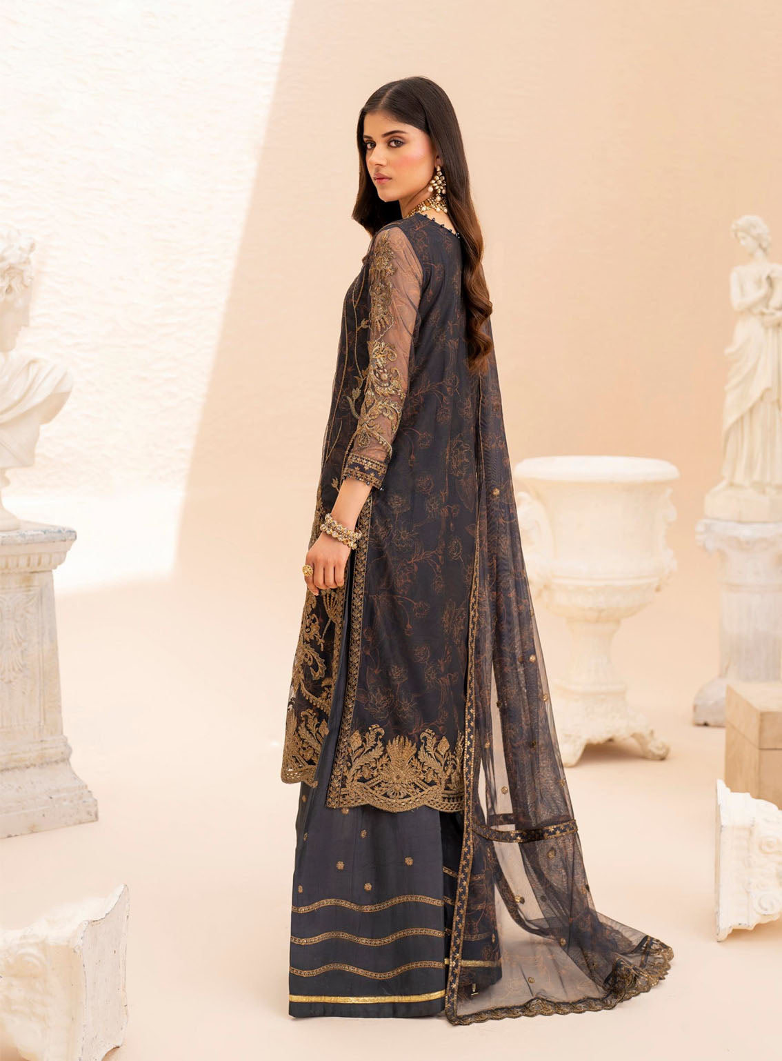 Maheer By Zarif Formal Embroidered Net 3 Piece Unstitched Suit ZF24M ZMU-05 SELENE Maheer By Zarif Formal Embroidered Net 3 Piece Unstitched Suit ZF24M ZMU-05 SELENE