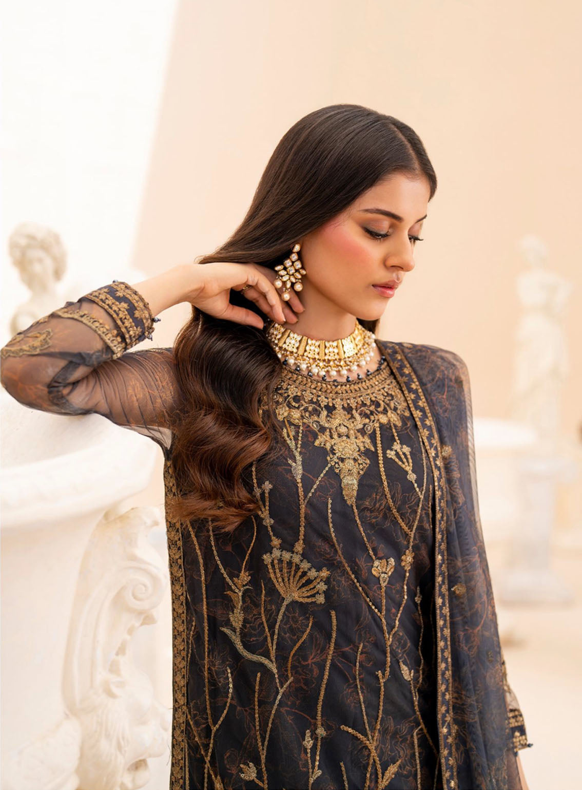 Maheer By Zarif Formal Embroidered Net 3 Piece Unstitched Suit ZF24M ZMU-05 SELENE Maheer By Zarif Formal Embroidered Net 3 Piece Unstitched Suit ZF24M ZMU-05 SELENE