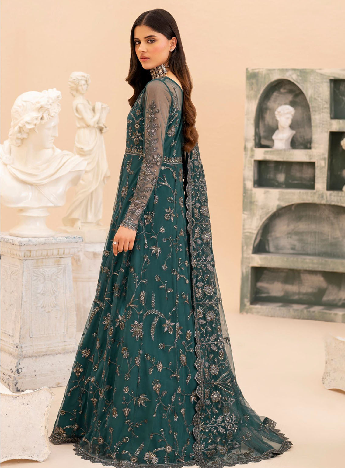 Maheer By Zarif Formal Embroidered Net 3 Piece Unstitched Suit ZF24M ZMU-07 ZAYB Maheer By Zarif Formal Embroidered Net 3 Piece Unstitched Suit ZF24M ZMU-07 ZAYB