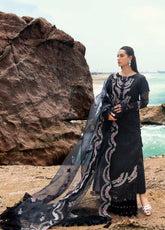 Mahiymaan By Alzohaib Luxury Embroidered Lawn 3 Piece Unstitched Suit AZ26MLL D-03