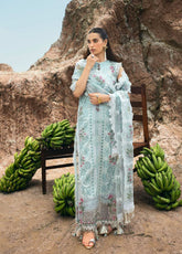 Mahiymaan By Alzohaib Luxury Embroidered Lawn 3 Piece Unstitched Suit AZ26MLL D-06