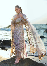 Mahiymaan By Alzohaib Luxury Embroidered Lawn 3 Piece Unstitched Suit AZ26MLL D-08