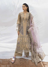 Mahiymaan By Alzohaib Luxury Embroidered Lawn 3 Piece Unstitched Suit AZ26MLL D-12