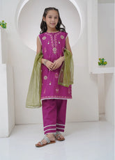 Mahroo Digital Embroidered Cotton 2 Piece Stitched Suit MMCS25K&G D-GS-EMB-002-PPL