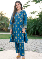 Mahroo Digital Printed Lawn 2 Piece Stitched Suit MMCS25K&G D-T-ALPRTW-059