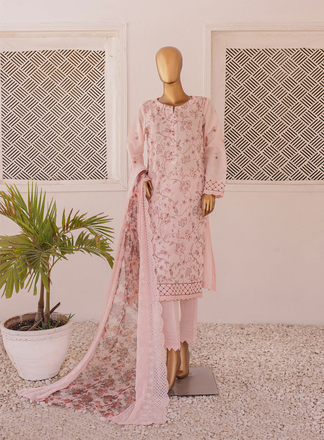 Majestic By HZ Luxury Embroidered Lawn 3 Piece Unstitched Suit HZ24M MEC-06 Majestic By HZ Luxury Embroidered Lawn 3 Piece Unstitched Suit HZ24M MEC-06