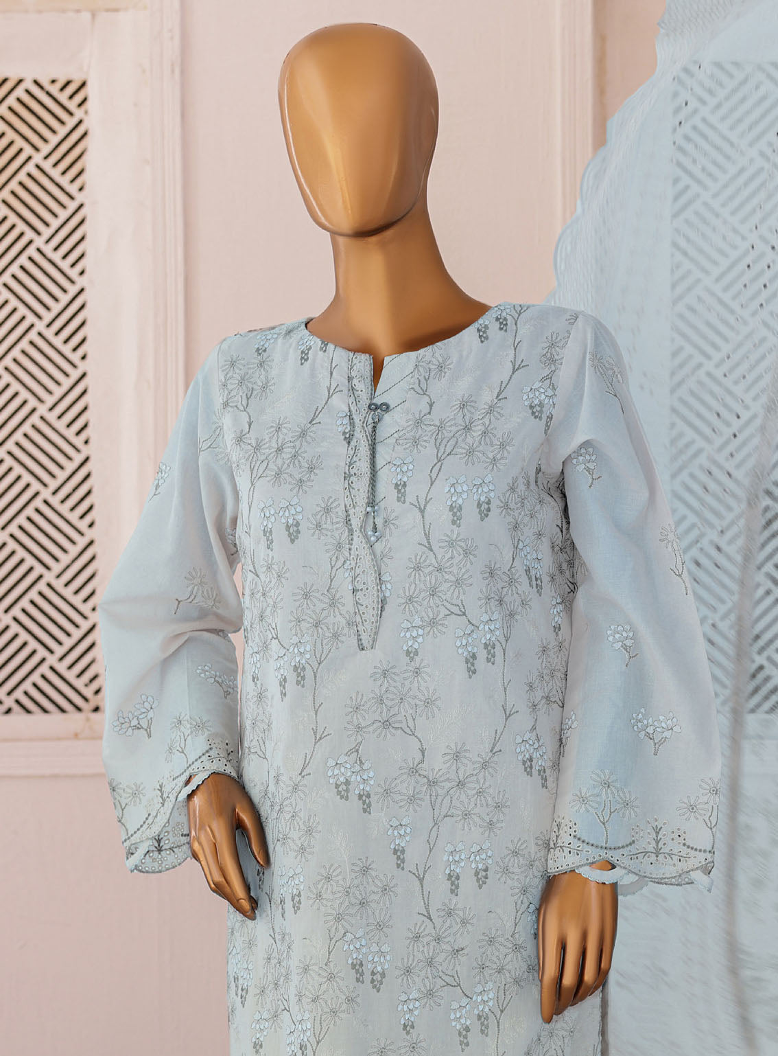 Majestic By HZ Luxury Embroidered Lawn 3 Piece Unstitched Suit HZ24M MEC-08 Majestic By HZ Luxury Embroidered Lawn 3 Piece Unstitched Suit HZ24M MEC-08