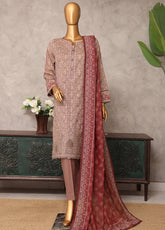 Majestic By HZ Textile Embroidered Jacquard 3 Piece Unstitched Suit HZ25M MJE-06