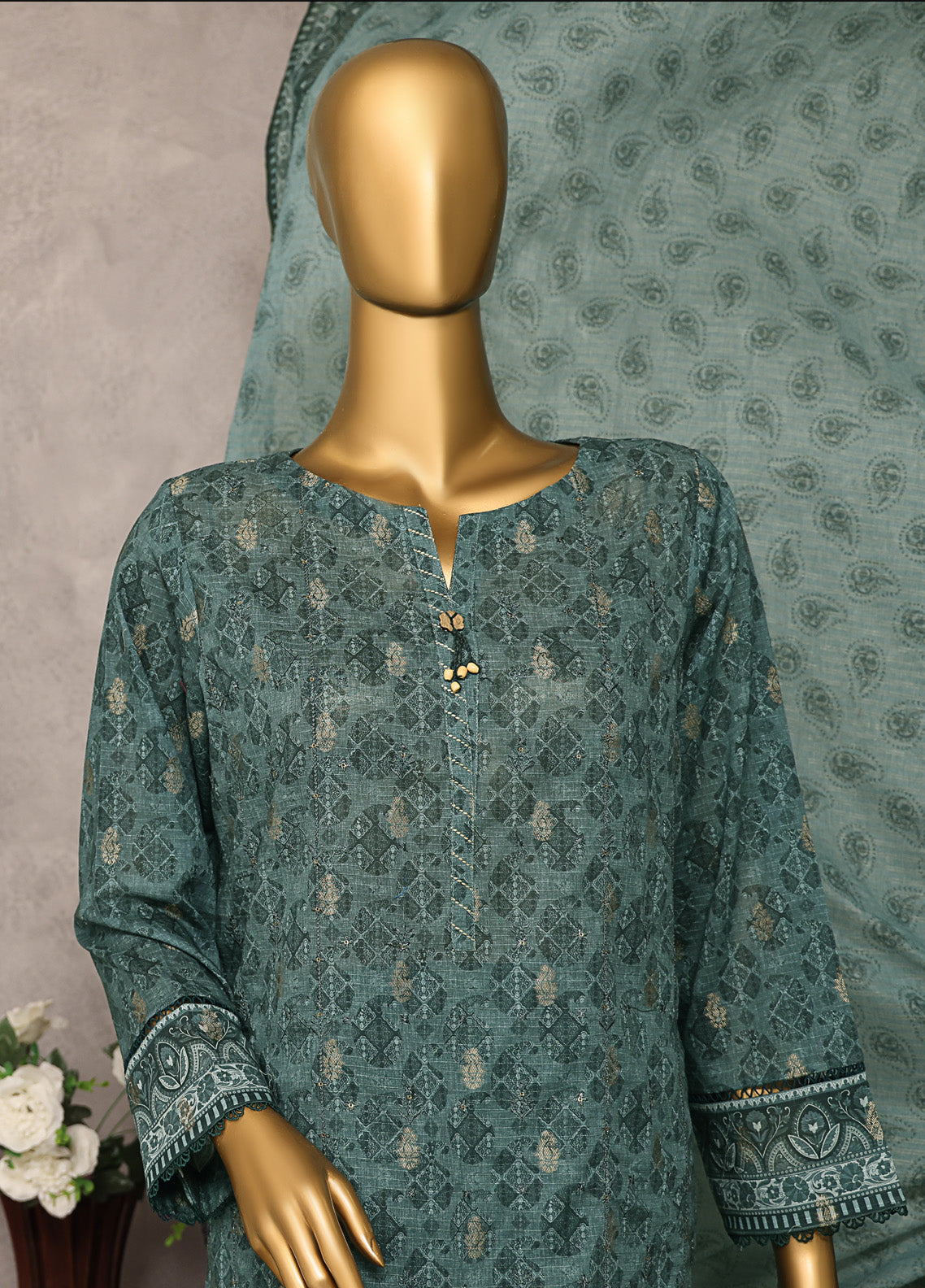 Majestic By HZ Textile Embroidered Jacquard 3 Piece Unstitched Suit HZ25M MJE-08 Majestic By HZ Textile Embroidered Jacquard 3 Piece Unstitched Suit HZ25M MJE-08