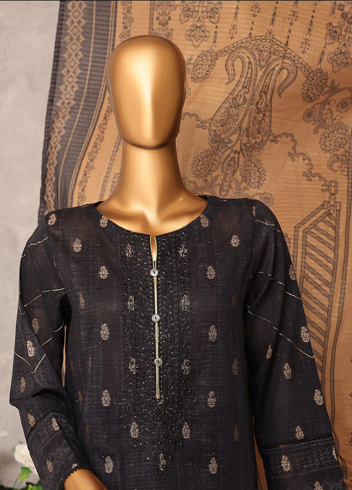 Majestic By HZ Textile Embroidered Jacquard 3 Piece Unstitched Suit HZ25M MJE-11 Majestic By HZ Textile Embroidered Jacquard 3 Piece Unstitched Suit HZ25M MJE-11