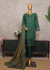 Majestic By HZ Textile Embroidered Jacquard 3 Piece Unstitched Suit HZ25M MJE-12