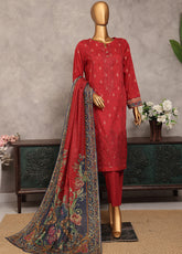 Majestic By HZ Textile Embroidered Jacquard 3 Piece Unstitched Suit HZ25M MJE-13