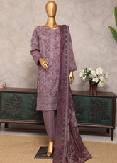 Majestic By HZ Textile Embroidered Jacquard 3 Piece Unstitched Suit HZ25M MJE-20