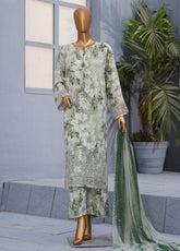 Majestic By HZ Textile Embroidered Khaddar 3 Piece Stitched Suit HZ25MT&D D-023