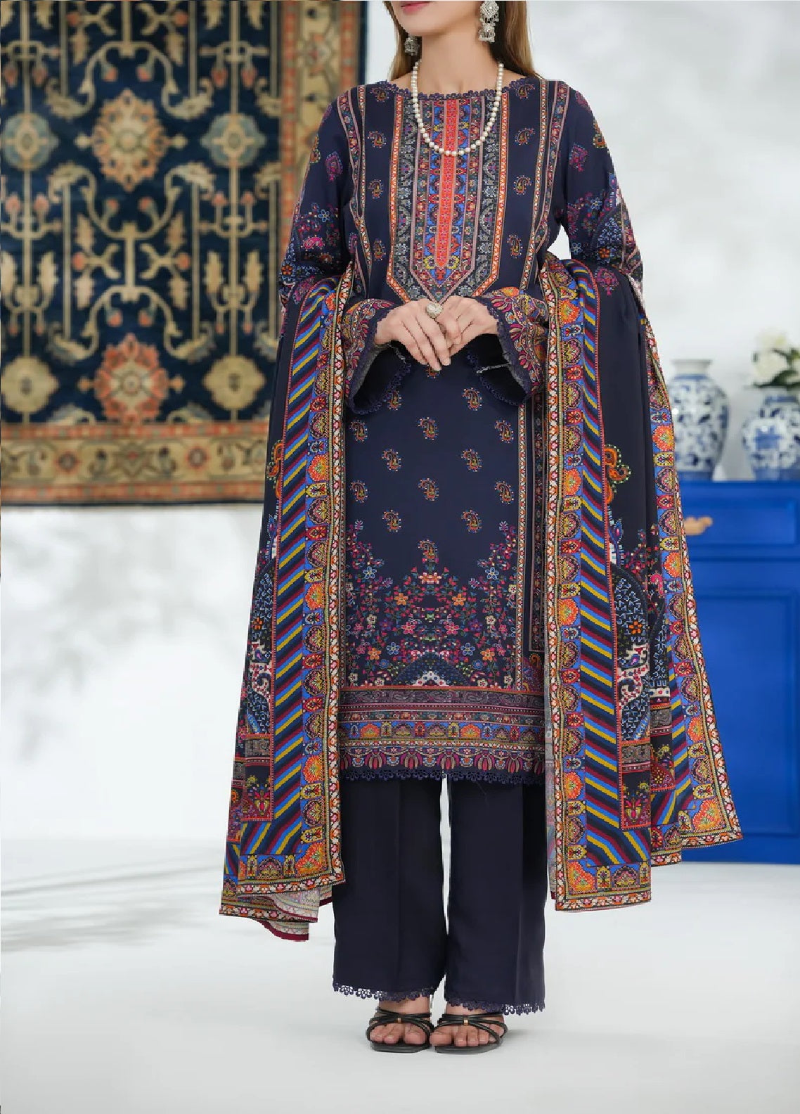 Malhar By VS Textile Printed Viscose 3 Piece Unstitched Suit VS25M D-202 Malhar By VS Textile Printed Viscose 3 Piece Unstitched Suit VS25M D-202