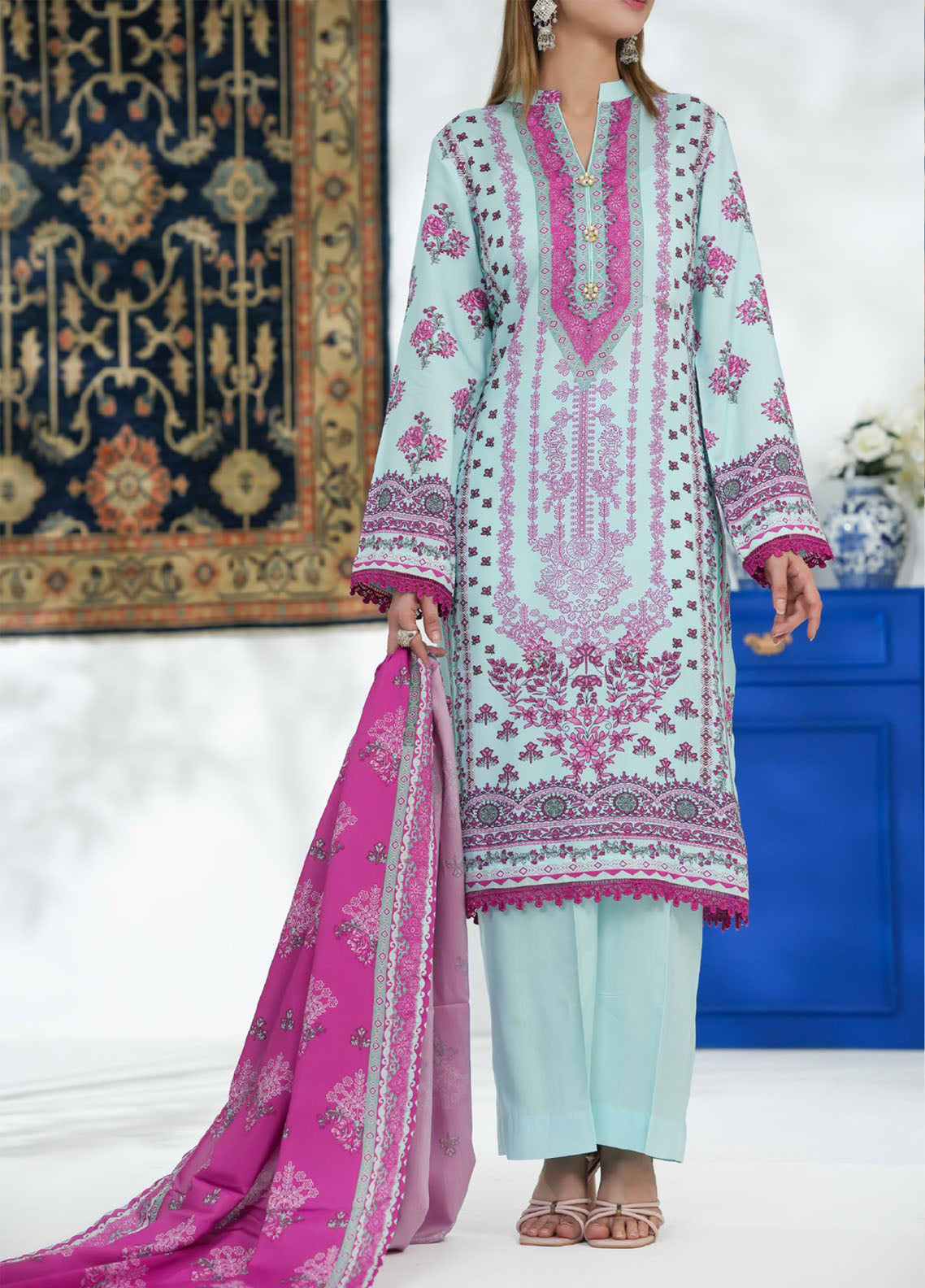 Malhar By VS Textile Printed Viscose 3 Piece Unstitched Suit VS25M D-203 Malhar By VS Textile Printed Viscose 3 Piece Unstitched Suit VS25M D-203