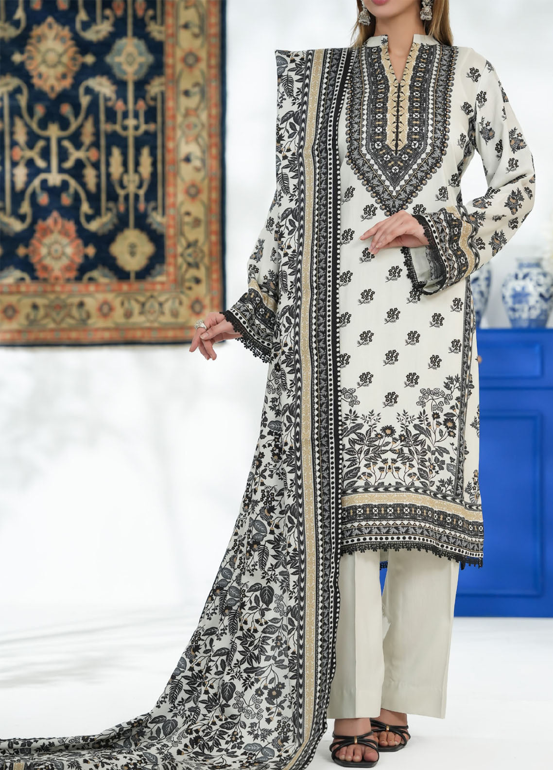 Malhar By VS Textile Printed Viscose 3 Piece Unstitched Suit VS25M D-206 Malhar By VS Textile Printed Viscose 3 Piece Unstitched Suit VS25M D-206