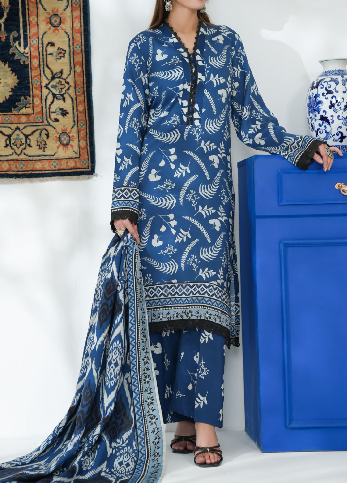 Malhar By VS Textile Printed Viscose 3 Piece Unstitched Suit VS25M D-209 Malhar By VS Textile Printed Viscose 3 Piece Unstitched Suit VS25M D-209